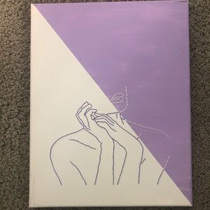 Painting and embroidery collage